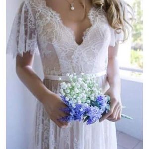 Lace a-line wedding dress